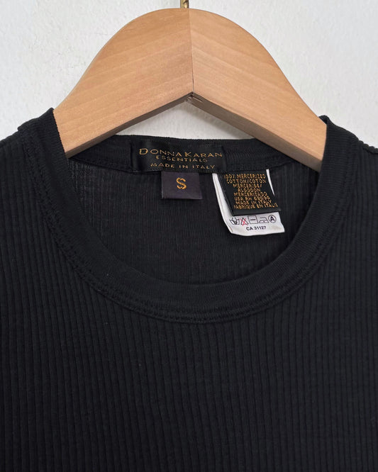 Donna Karan Ribbed Short Sleeve