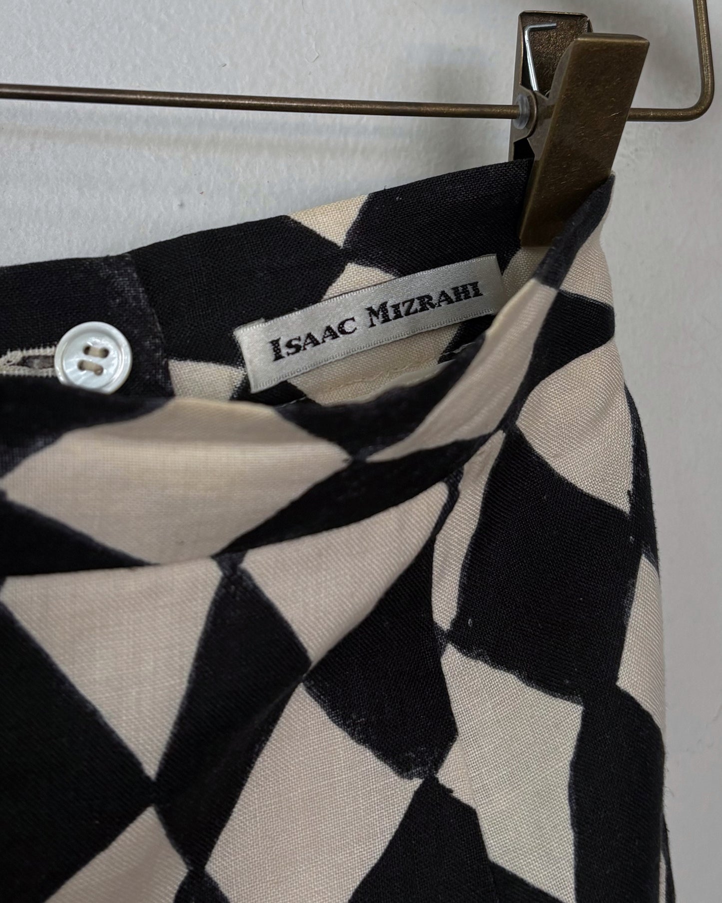 Isaac Mizrahi for Bergdorf Goodman Checkered Skirt 25"