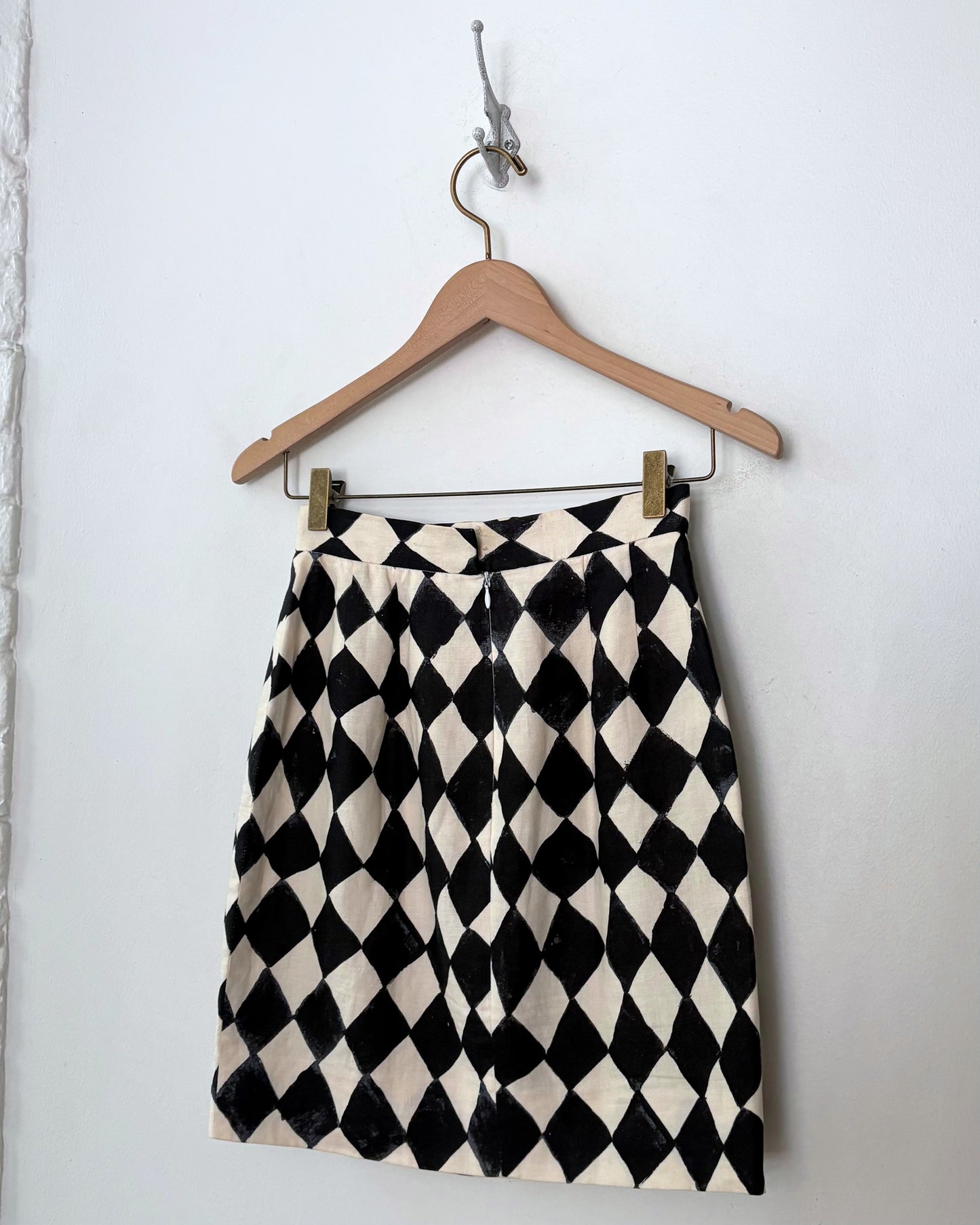 Isaac Mizrahi for Bergdorf Goodman Checkered Skirt 25"