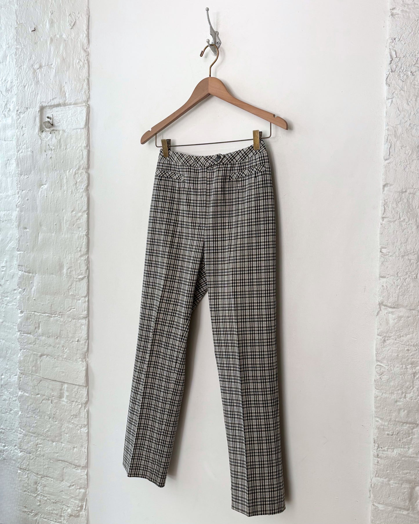 Sportmax Checkered Wool Pants 26"